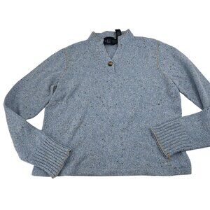 Crazy Horse Liz Claiborne Vintage 90s Sweater Soft Blue Pullover Women's size XL